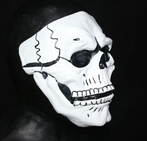 Day Of The Dead Latex Skull Mask Dia de los Muertos Spectre Fancy Dress Moving Mouth By The Rubber Plantation, White
