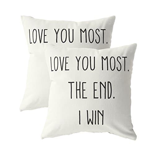 Love You Most. The End. I Win, Pillow Cases | Buy 1 Get 1 | Decor Home