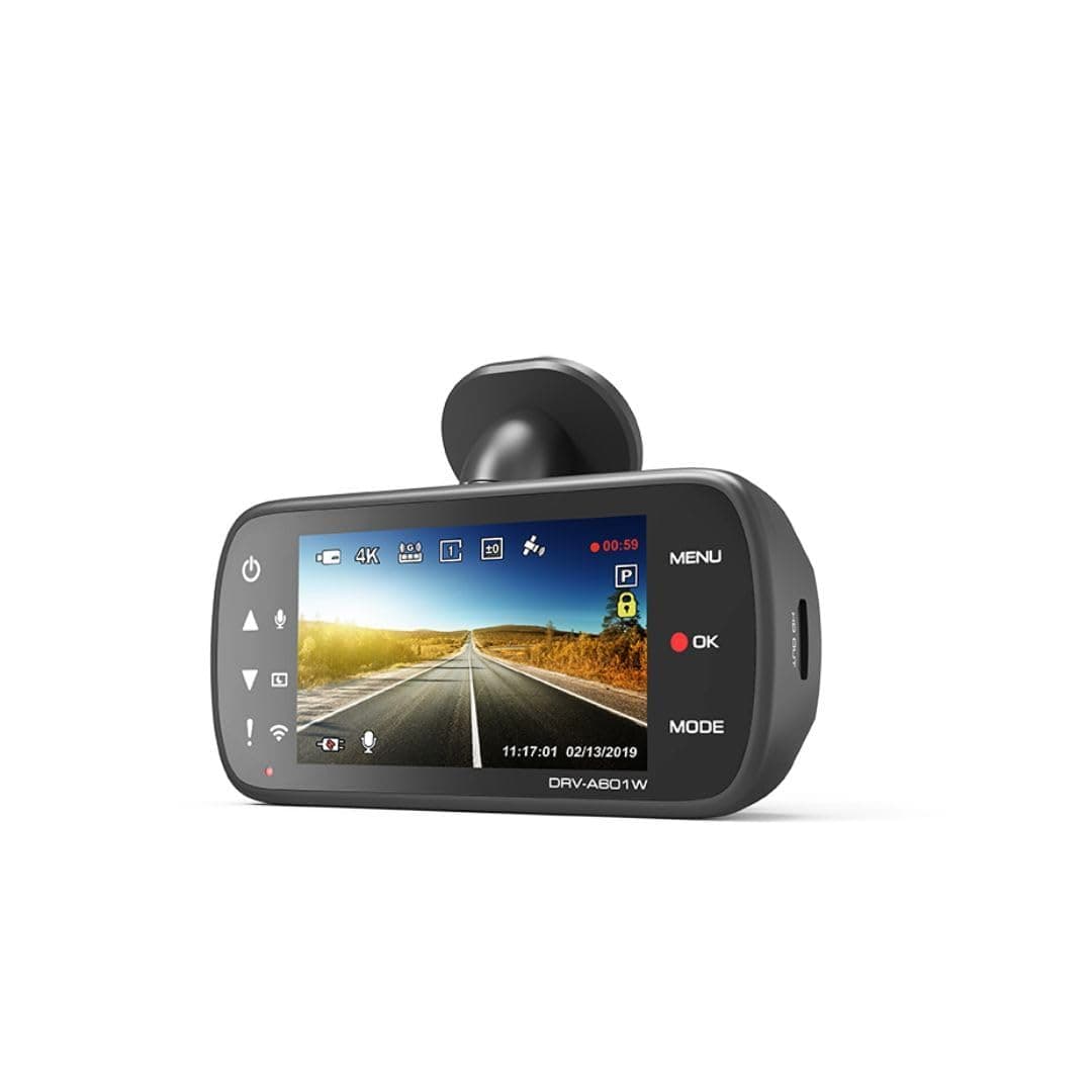 Kenwood DRV-A601WDP 4K Ultra HD Dual Car Dash Cam with 3.0" LCD Display | GPS Integrated | Wireless Link