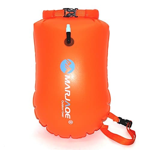 Agirlgle Swim Buoy, Swim Bubble for Open Water Swimmers and Triathletes, 20L Storage Swimming Life-Saving Dry Drift Bag for Kayakers, Highly Visible Buoy Float for Safe Swim Training
