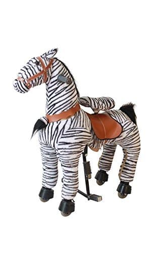 FUN BABY CHILD KIDS TEENAGE ZEBRA CLIP CLOP PONY ™ RIDE/CYCLE MODE ROCKING HORSE - MEDIUM| FINEST FROM ROYAL KIDDY + UP TO 60 KG LOAD + ADJUSTABLE CYCLE