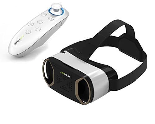 JUNEHOUSE Virtual Reality VR Headset for Apple and Android Smartphones 4.7~6 inch Screen with Remote Controller