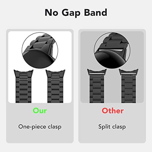 Aresh Compatible with Google Pixel Watch Band Women Men, Stainless Steel Adjustable Metal No Gap Band for Google Pixel Watch1/Pixel Watch 2/Pixel Watch 3 41mm 2024