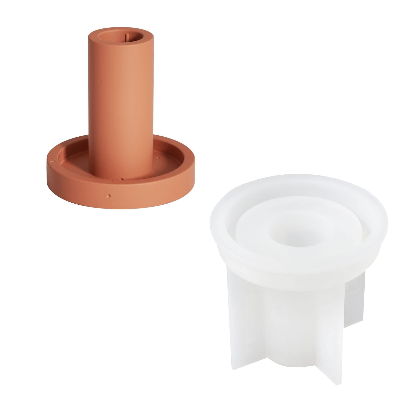 Concrete Candlestick Silicone Mould DIY Cement Taper Candle Holder Mold Candlestick Combination Creative Design Ornaments Molds (SH0912-3)