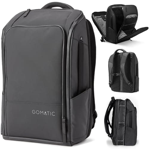 Gomatic Travel Pack 20-30 L | Daypack | Travel Backpack | Laptop Bag | Computer Backpack | Gym Bag | Carry-On Bag | Daypack Water-Repellent - Black