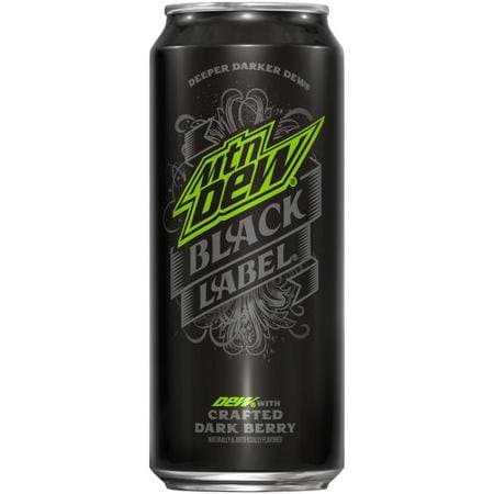 MOUNTAIN DEW BLACK LABEL 16 OZ PER CAN EACH (1)