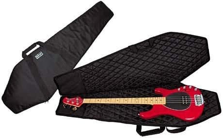 Coffin Case BB-75 Body Bag Economy Universal Bass Gig Bag, Black Exterior with Red Interior
