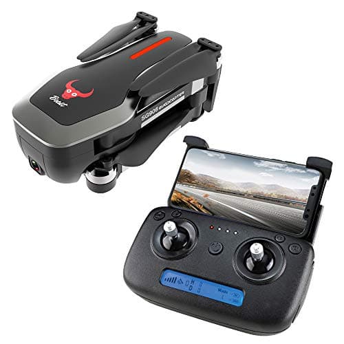 Chercherr RC Helicopter Drone, Altitude Hold Aircraft 5G WiFi FPV with 4K Ultra Clear Camera Brushless Selfie Foldable GPS/Optical Flow Positioning Hover Drone Headless Mode RTF with Bag (Black)