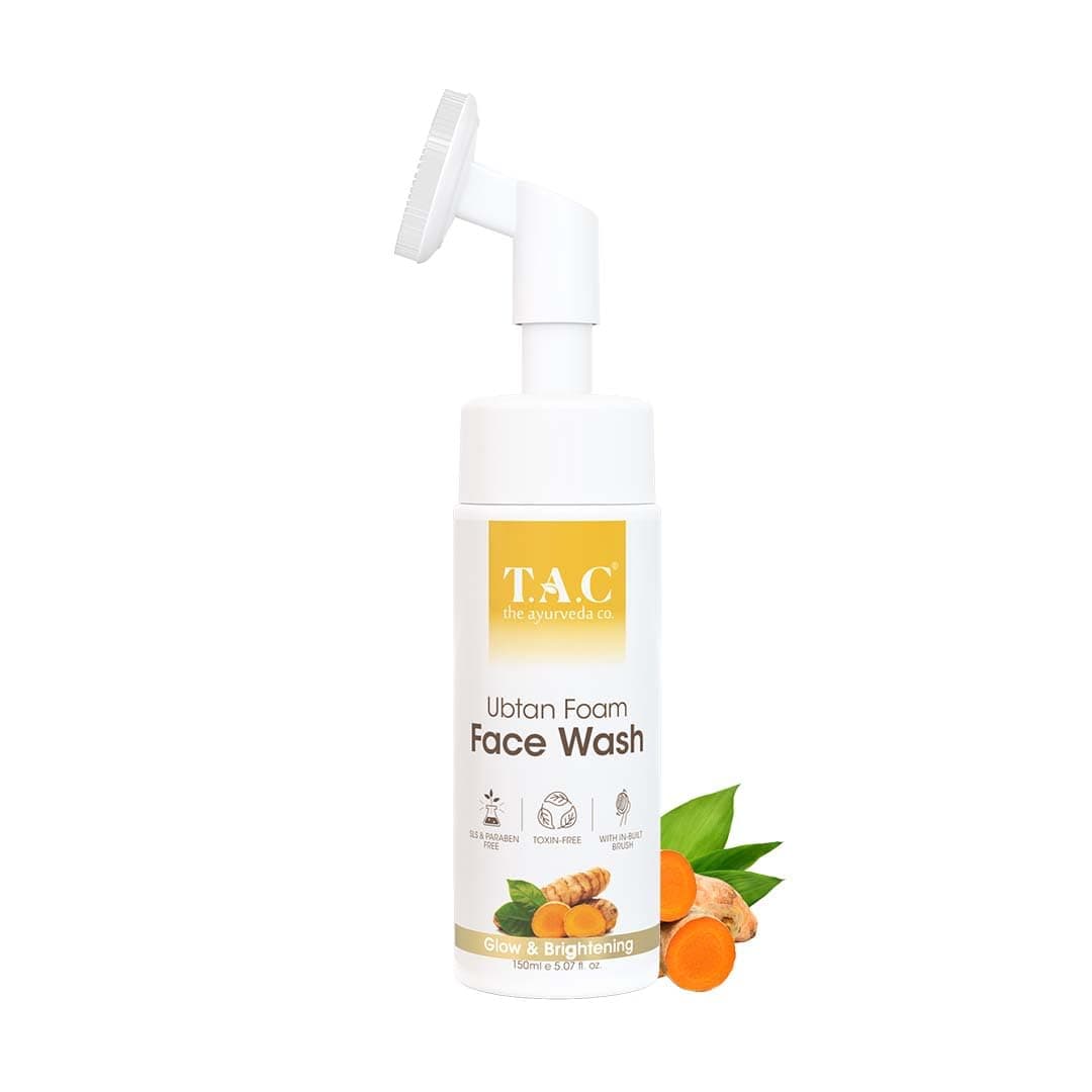 TAC Ubtan Foaming Face Wash for Tan Removal and Skin Brightening, for Women & Men, SLS & Paraben Free, 150ml
