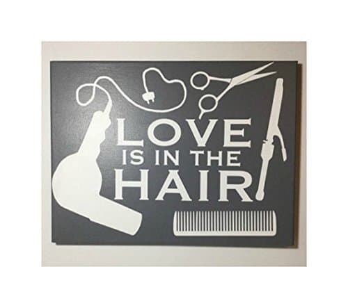 Painted canvas sign - hairstylist decor