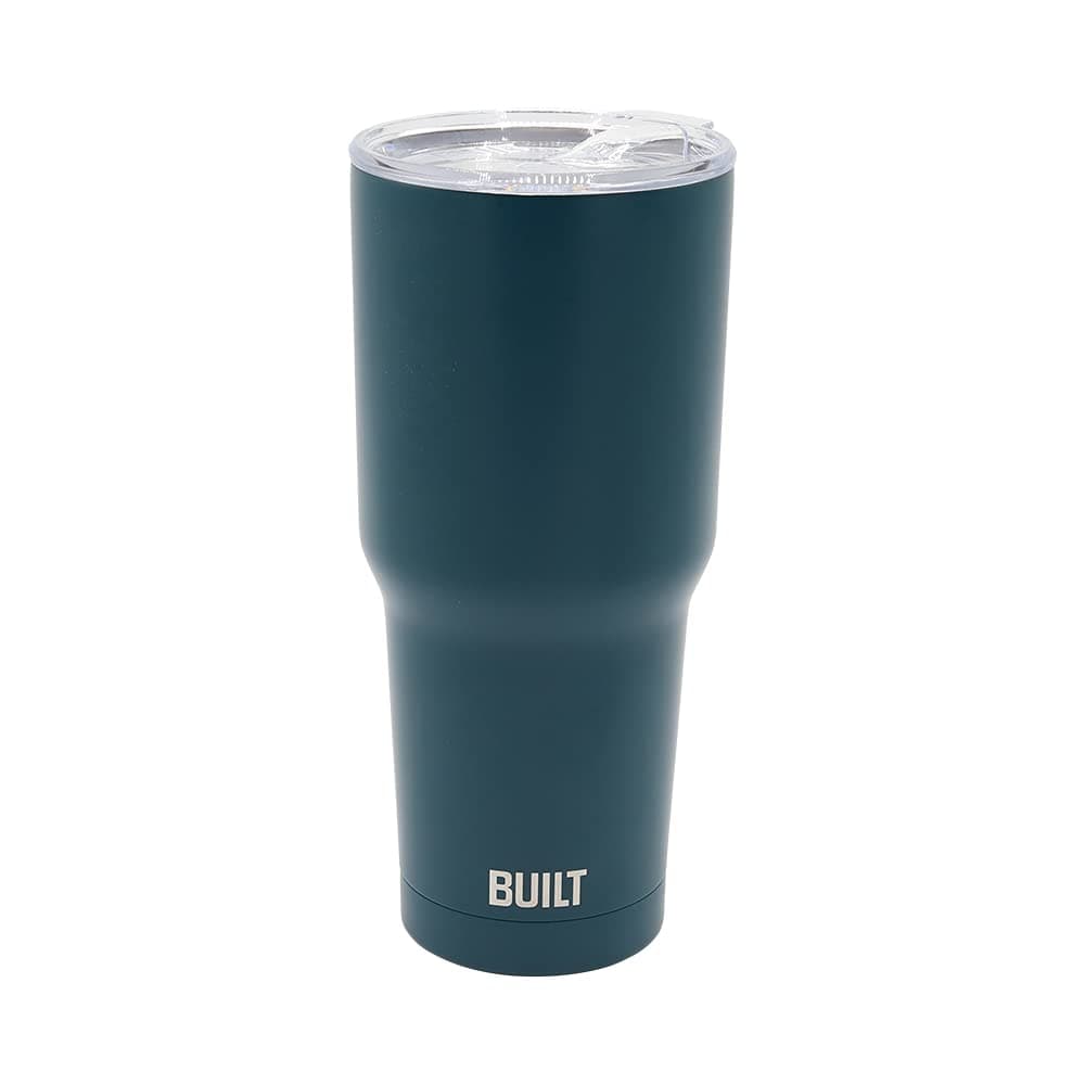 Built30 Ounce Double Wall Vacuum Sealed Stainless Steel Coffee and Water Tumbler Easy to Clean Tritan Lid with Rotating Splash Guard, Teal,5286374