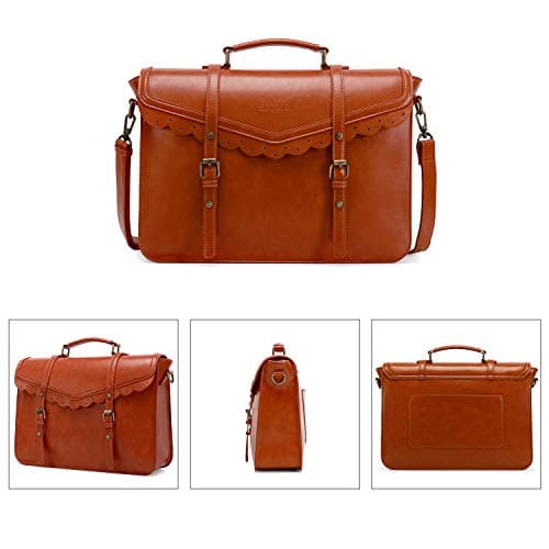 ECOSUSI Women Briefcase Messenger Laptop Bag Satchel Handbags Fit 15.6" Laptop