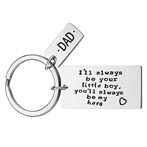 Dad Gifts from Son - I'll Always Be Your Little Boy You Will Always Be My Hero Father Son Keychain Christmas Gifts for Dad from Son