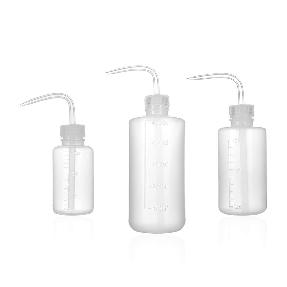 3-Pack Plant Flower Watering Bottle/ Succulent Watering Cans Plastic Squeeze Bottle with Bend Mouth/ Garden & Indoor Watering Tools (150ML, 250ML, 500ML)