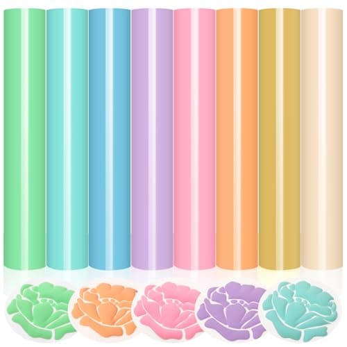 WRAPXPERT Puff Vinyl Heat Transfer,Pastel 3D Puff HTV Heat Transfer Vinyl 12"x10" Puffy Iron on Vinyl Sheets for Tshirts