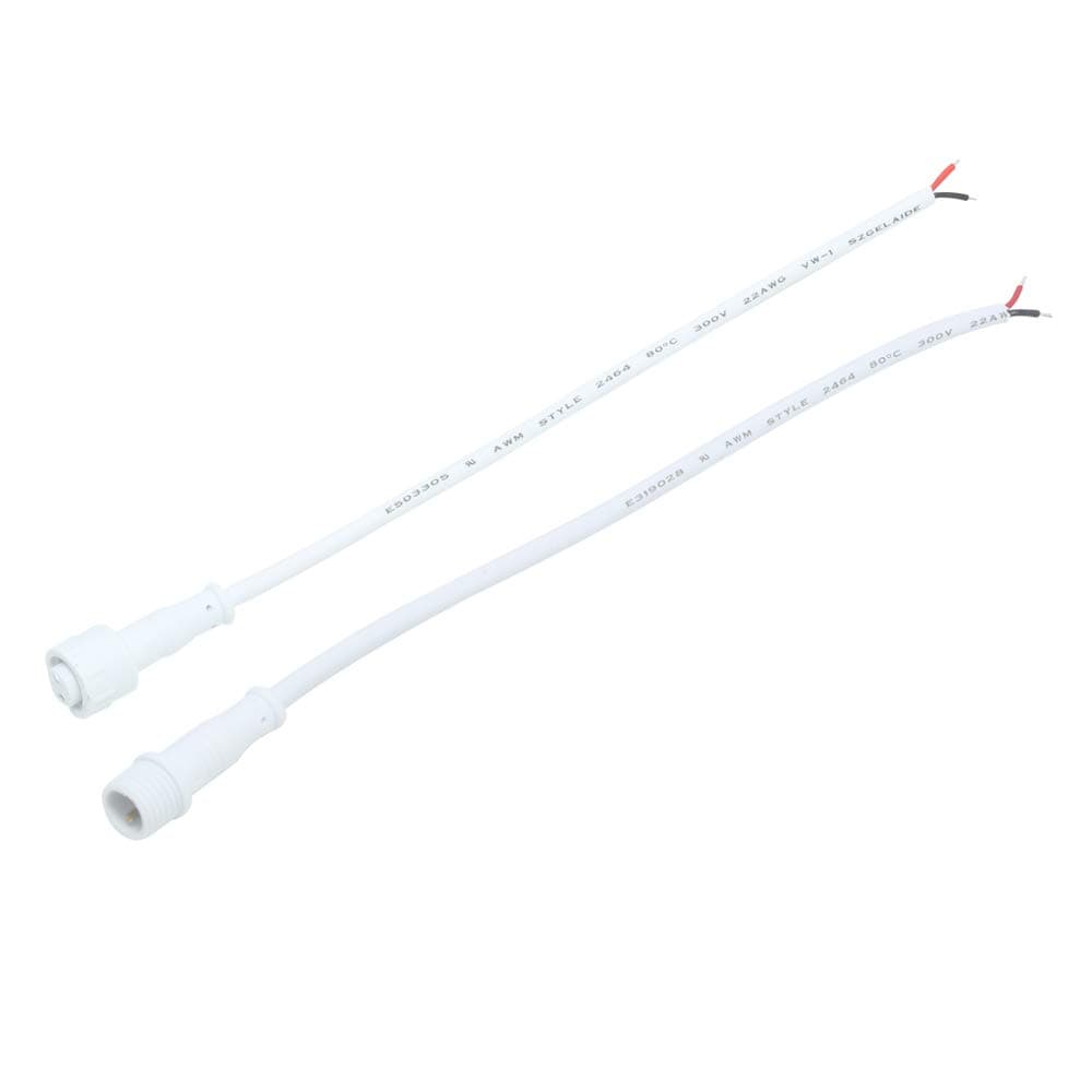E ENERGYSTEC Waterproof Extension Cable, IP65 LED Connector Cable, 2 Pin Female Male, 6.7 Inch, 2 Pair