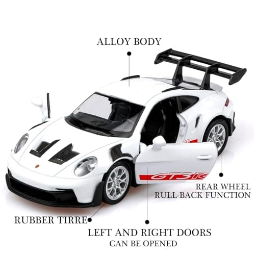TOKAXI 1/36 Scale Porsche 911 GT3 RS Diecast Car Models,Pull Back Vehicles Porsche 911 GT3 Toy Car,Cars Gifts for Boys Girls