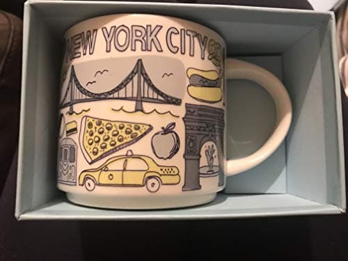Starbucks Ceramic Been There - New York City Printed Mug , 14 FL Oz , Blue Yellow (011086601).