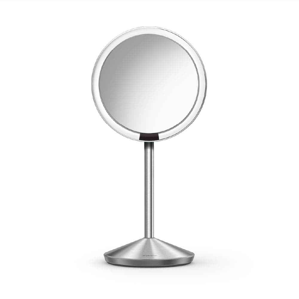 ST3004 12cm Sensor Mirror Fold, Light Up Makeup Magnifying Mirror, 10x Magnification, Includes Padded Travel Case, LED Tru-Lux Light System, Rechargeable, Brushed Stainless Steel