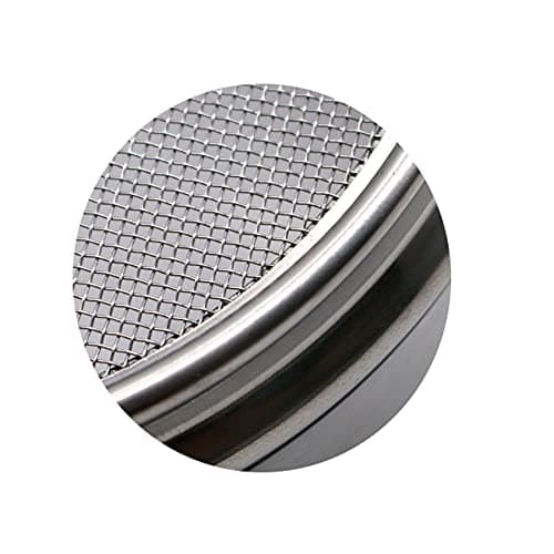 LABALPHA 18メッシュラボふるい、テストふるい#18メッシュ、直径4インチ、304ステンレススチールワイヤークロス(1mm)