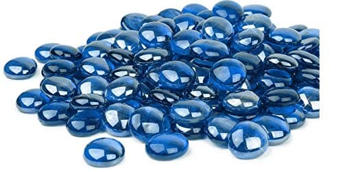 Golden Flame 10-Pound Fire Glass Fire-Drops 1/2-Inch Pacific Blue Reflective