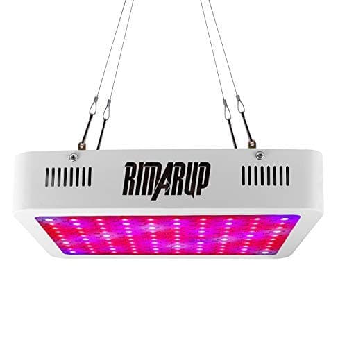 600W LED Grow Light,Double Switch Plant Grow Light Full Spectrum with with Adjustable Rope Thermometer Humidity Monitor