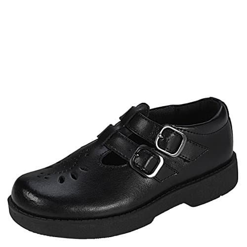 SmartFit Girls' Amber Leather Double T-Strap Casual