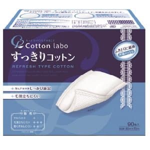 Cotton Labo New Cotton Puff 80 Sheets - Clear (Green Tea Set)