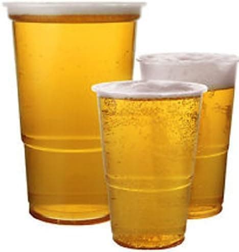 – We Can Source It Ltd – 1000 x Clear Strong Plastic Full Pint Cups - 20oz Disposable Beer Glasses Tumblers – 570ml BPA-Free Plastic Cocktail Glasses with CE Marking – Recyclable Tumblers for Parties