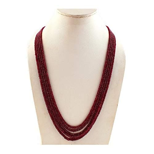 Natural Dark red Ruby Gemstone Beads , Precious Longido Faceted Beads, 20 inch Strand,5 Strands, Faceted, Necklace, Bead Size 3-3.5 mm