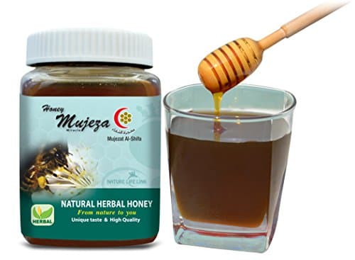 Mujeza Wildflower Honey, Unheated, Unfiltered, Unpasteurized 100% Natural Raw Honey, Non GMO (Herbal (500g), 1 Jar)