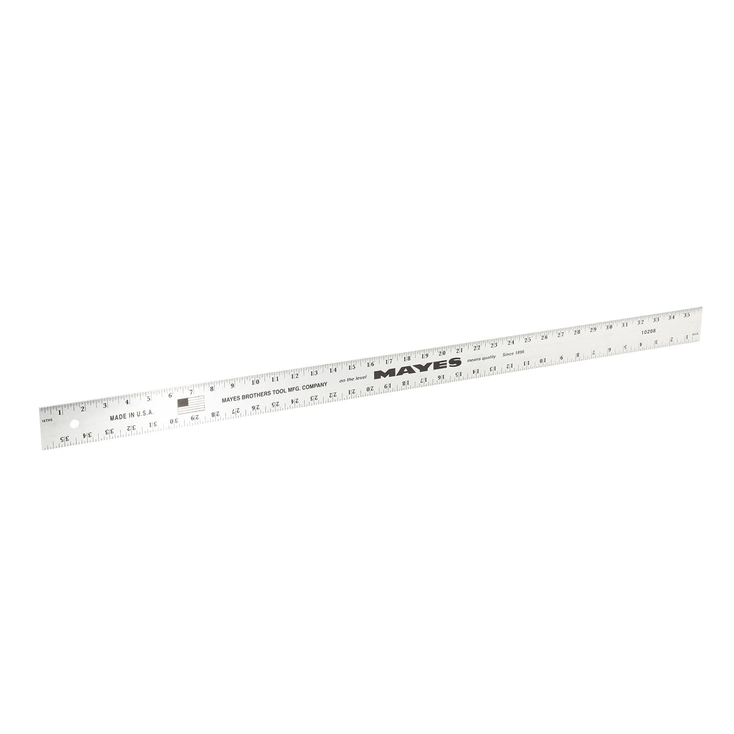 Mayes 10208 36 Inch Straight Edge Aluminum Ruler, Heavy Duty 36 Inch Ruler with Metric and Standard Measurements, Extra Thick Precision Straight Edge