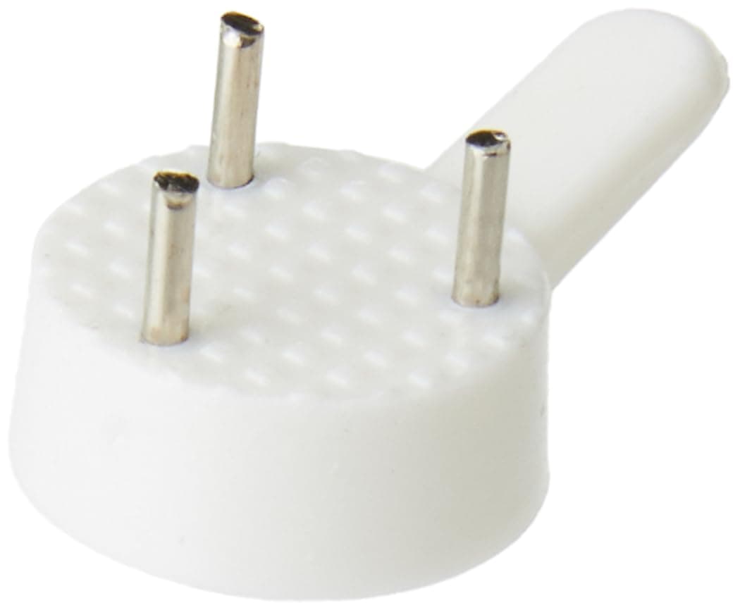 Merriway® BH01676 (20 Pcs) Small 22mm (7/8 inch) White Nylon Non-Trace Hardwall Drywall Picture Hook - Pack of 20 Pieces