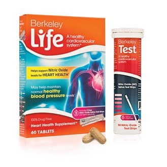Nitric Oxide Blood Pressure Supplement & Nitric Oxide Test Strip Bundle by Berkeley Life - 60 Tablets & 50 Saliva Test Strips