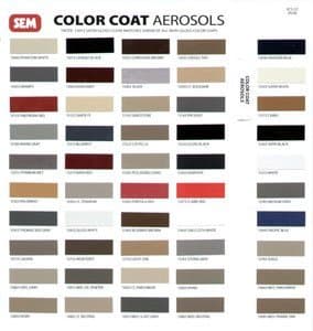 （エスイーエム）SEM Color Coat カラーチャート