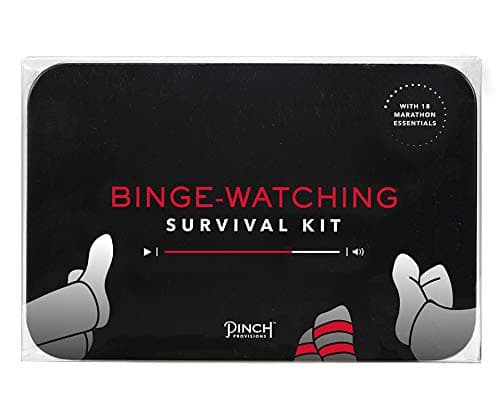 Pinch ProvisionsBinge - Watching Survival Kit for Friends, Family & Peers, Includes 18 Must-Have Emergency Essential Items for an at-Home Spa Day, Fun Portable Box Kit, Ideal Gift