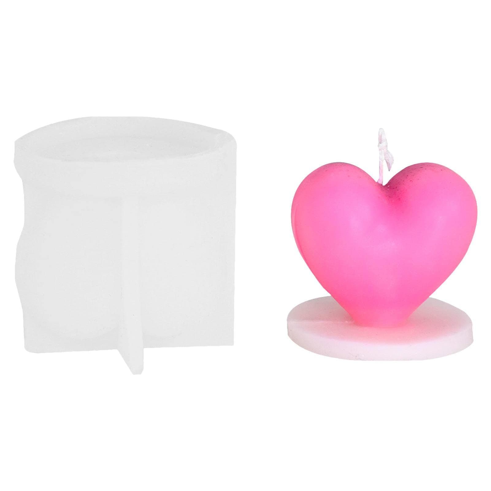 HOMRAA Heart Shape Candle Mold | Valentine's Day Decorations Resin Casting Candle Mold,DIY Resin Crafts Mold for Making Candle Soap Clay Cake Decorations