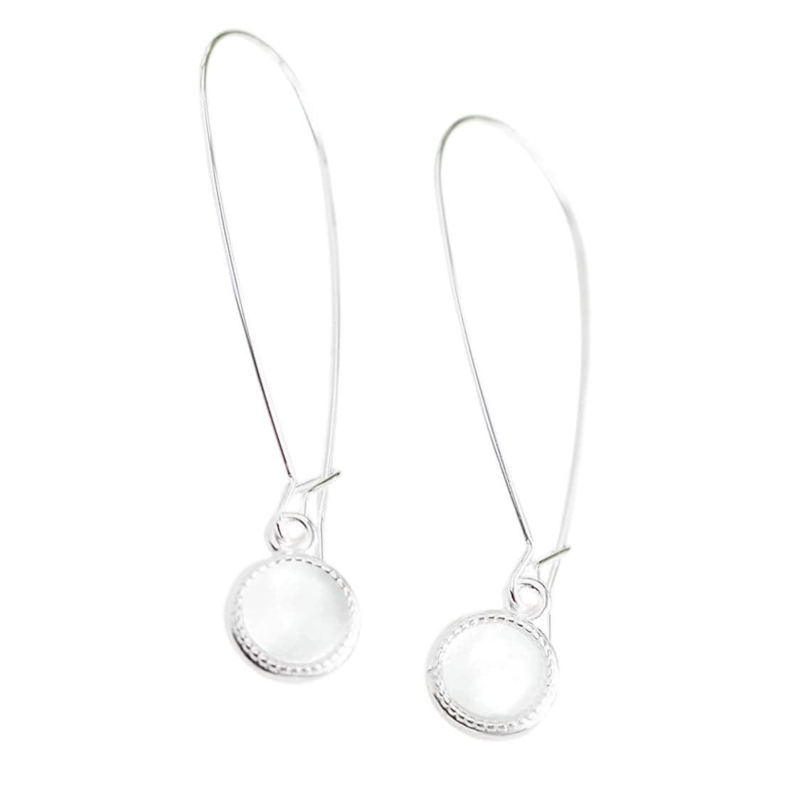 Handmade Long Drop Earrings, Sterling Silver, Eco Friendly, Recycled Vintage Bottles, Made in USA, Birthday Gifts, Mothers Day, Women, Anniversary