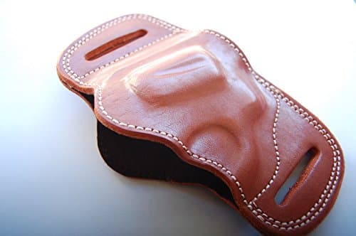 Cal38T445 Taurus 445 Ultra Lite Handcrafted Letaher Beltslide Holster Black Tan