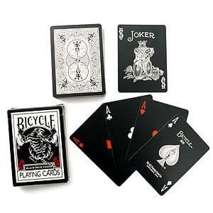 Bicycle Black Tiger Deck Playing Cards - Red by Bicycle Cards