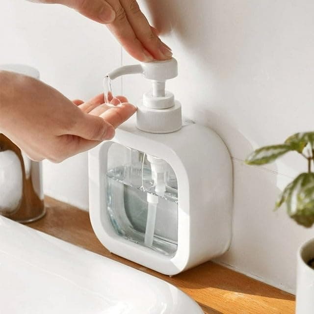 500ml Bathroom Soap Dispensers Refillable Lotion Shampoo Shower Gel Holder Portable Travel Dispenser Empty Bath Pump Bottle (Pack of 1)