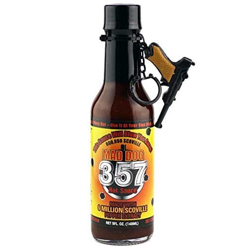 Mad Dog 357 Limited Edition Hot Sauce with Luger Gun Keychain