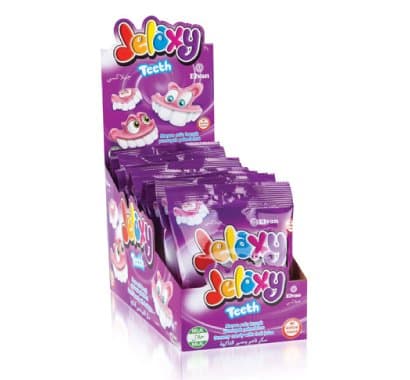 Jelaxy Gummy Candy, No Artificial Colors, Beef Gelatine, 80 g (Teeth, 12 Pack)