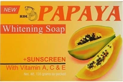 RDL Papaya Whitening Soap With Vitamin A,C,E for Unisex - 135 Gms