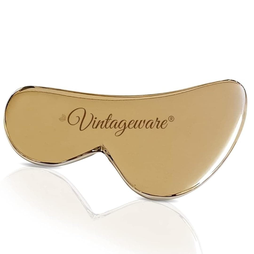 Kansa Gua Sha Tool – Ayurvedic Bronze Facial Massager for Anti-Aging, Lymphatic Drainage, Glow & Skin Detox (B-Shaped)