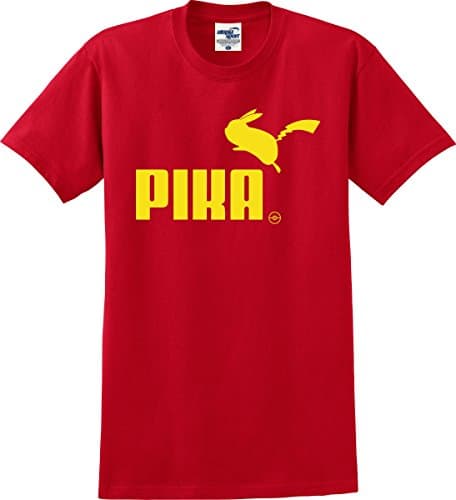 Utopia Sport Pika Funny T-Shirt (S-4X) (Small, Red)