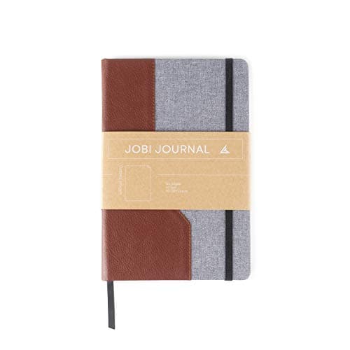 Jobi Journal Leather Dotted Bullet Notebook, Lies Flat, A5 Acid-Free Paper