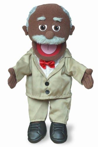 Silly Puppets 14" Pops, Black Grandfather, Hand