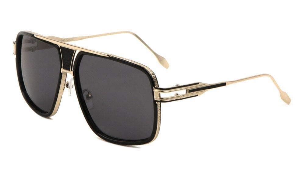 Gazelle Tycoon Aviator Sunglasses w/Multicolor Lenses