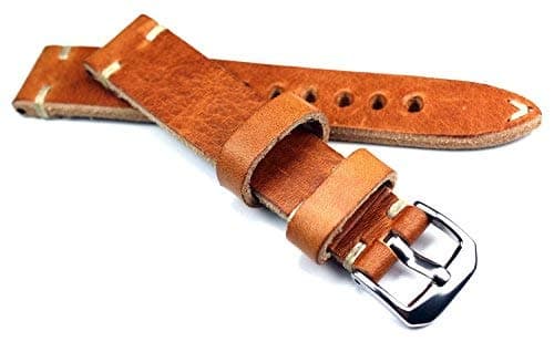 SullaRios 1931 Men's Leather Watch Band, vintage, 18 mm, light brown